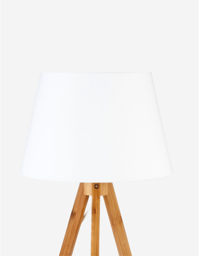 LÁMPARA TRÍPODE BAHI BAMBÚ BLANCO