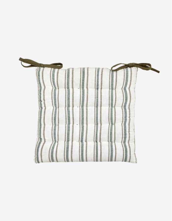 COJÍN DE SILLA GROOVE 38X38 CM RAYADO VERDE