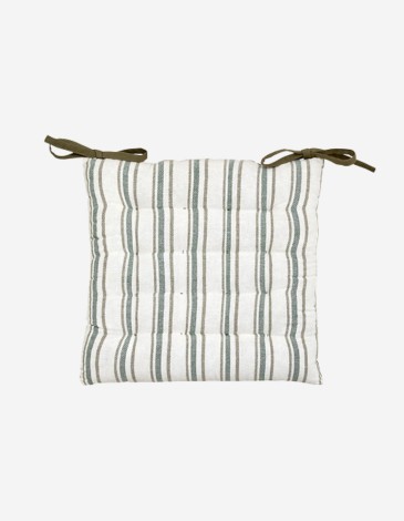 COJÍN DE SILLA GROOVE 38X38 CM RAYADO VERDE