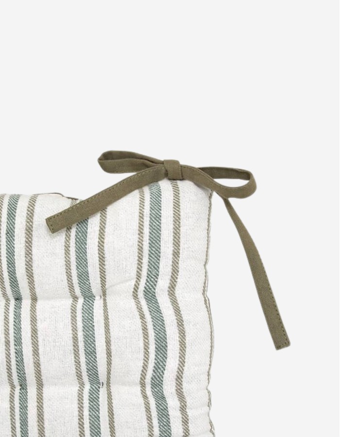 COJÍN DE SILLA GROOVE 38X38 CM RAYADO VERDE
