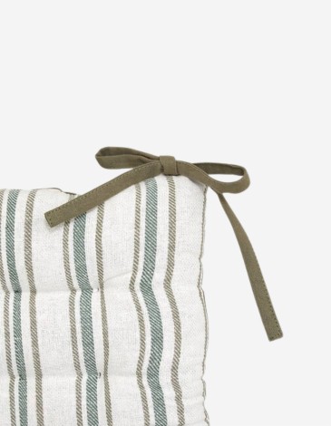 COJÍN DE SILLA GROOVE 38X38 CM RAYADO VERDE