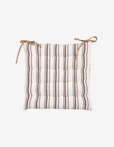 COJÍN DE SILLA GROOVE 38X38 CM RAYADO BEIGE LINO