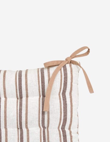 COJÍN DE SILLA GROOVE 38X38 CM RAYADO BEIGE LINO