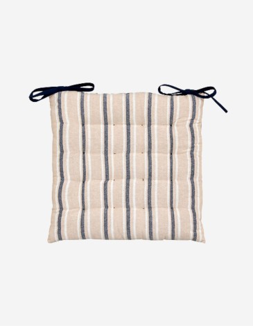 COJÍN DE SILLA GROOVE 38X38 CM RAYADO AZUL