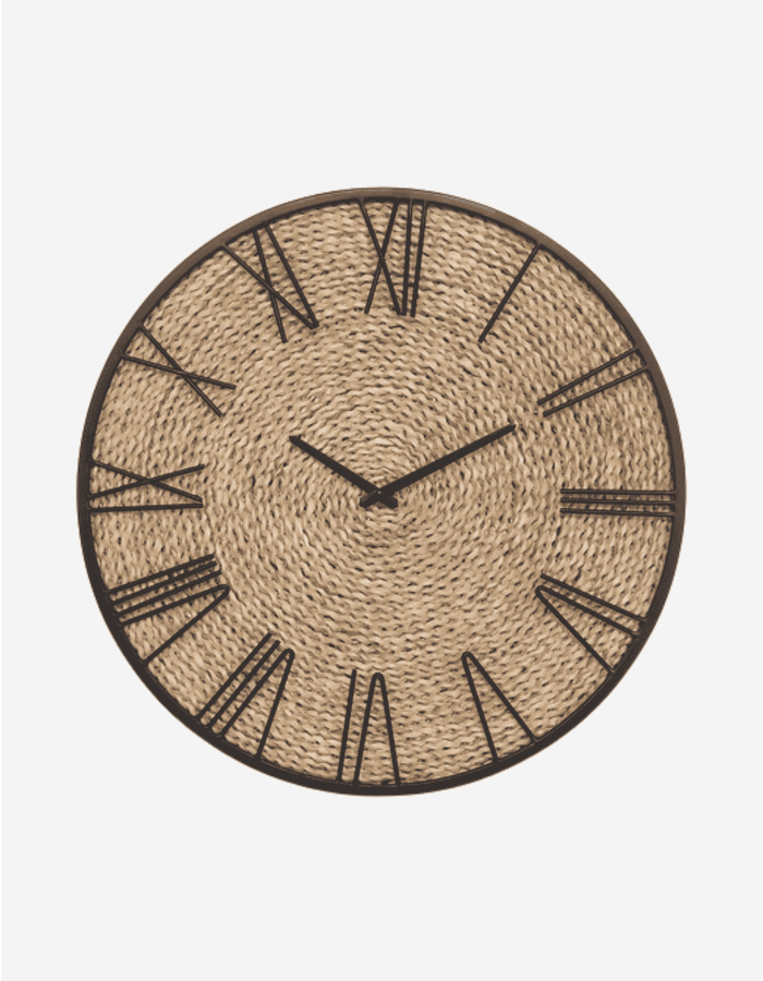 RELOJ DE PAJA DE METAL NICO D50CM