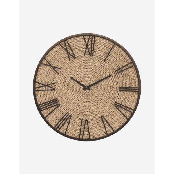 RELOJ DE PAJA DE METAL NICO D50CM