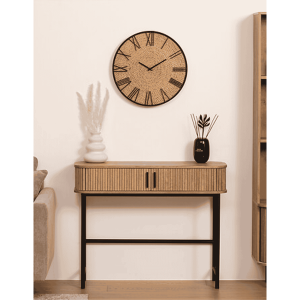 RELOJ DE PAJA DE METAL NICO D50CM