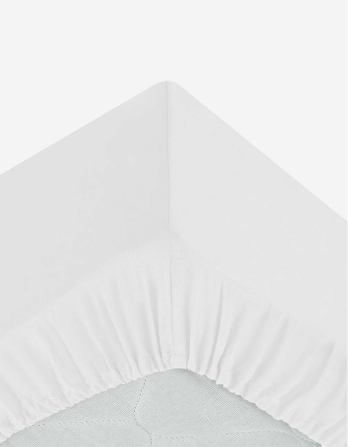 SÁBANA BAJERA DE ALGODÓN, BLANCA, TAPA H