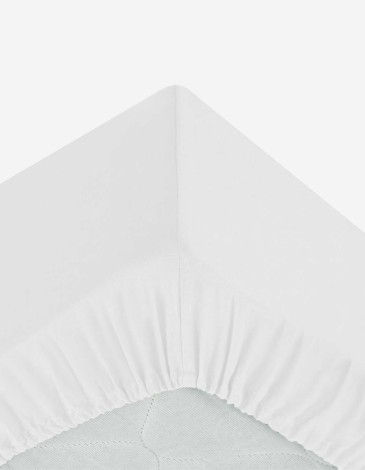 SÁBANA BAJERA DE ALGODÓN, BLANCA, TAPA H