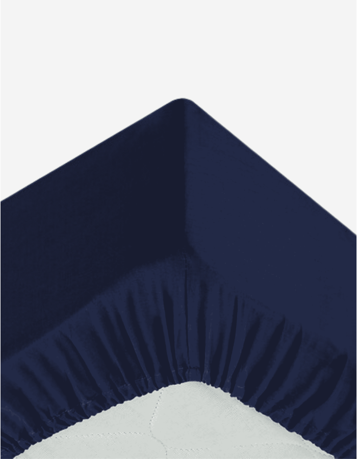 SÁBANA BAJERA DE ALGODÓN, AZUL TINTA, TA
