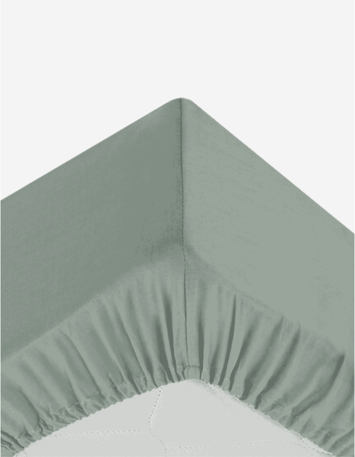 SÁBANA BAJERA DE ALGODÓN, VERDE CELADÓN,