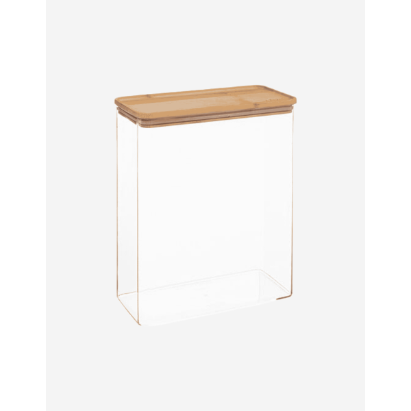 CAJA RECTANGULAR DE POLIESTIRENO Y BAMBÚ