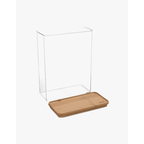 CAJA RECTANGULAR DE POLIESTIRENO Y BAMBÚ