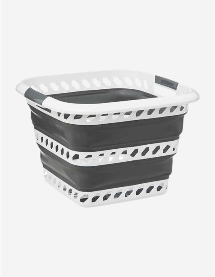 CESTA RETRÁCTIL BLANCO GRIS 40L
