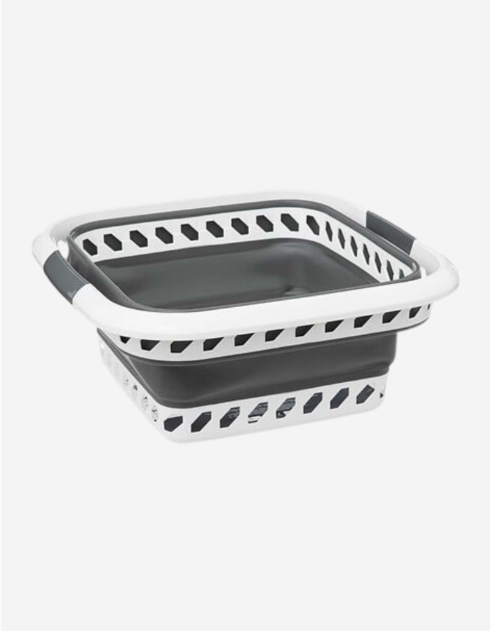 CESTA RETRÁCTIL BLANCO GRIS 40L