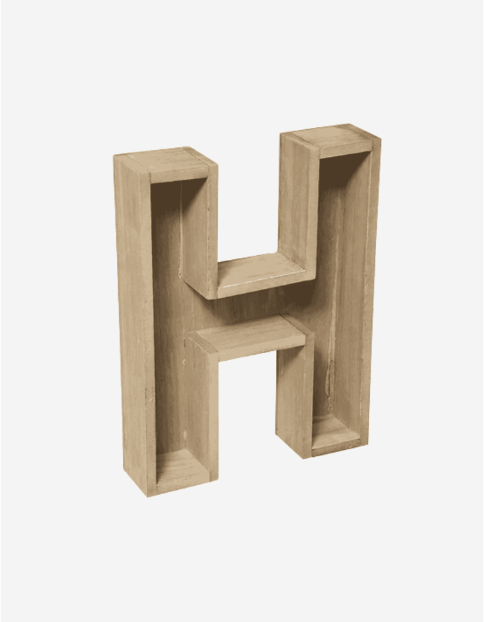 PALABRA "HOGAR", MADERA H26 CM