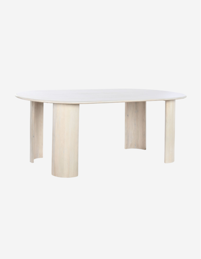 MESA COMEDOR MANGO 200X100X76 BLANCO