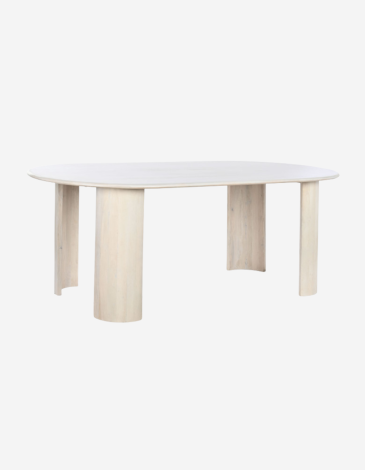 MESA COMEDOR MANGO 200X100X76 BLANCO