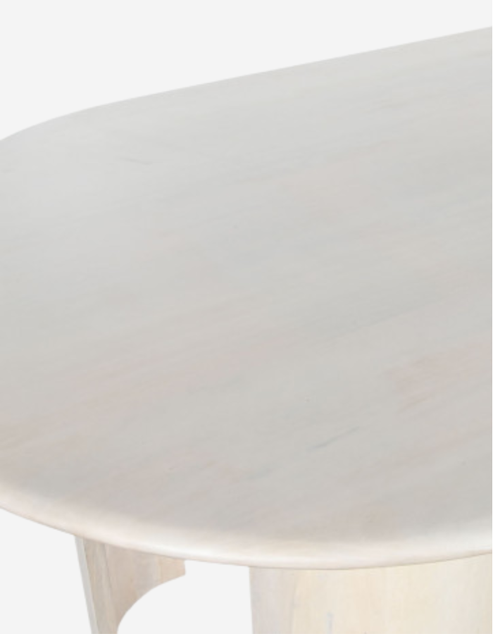 MESA COMEDOR MANGO 200X100X76 BLANCO