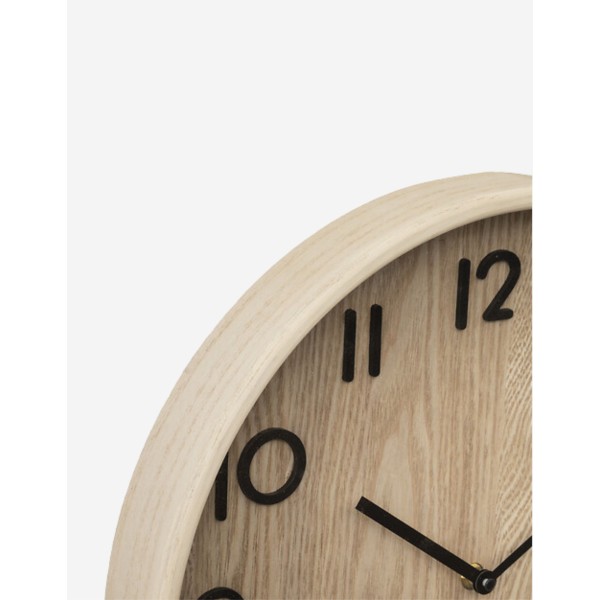 RELOJ "IVANA", MADERA Y CRISTAL, D38 CM