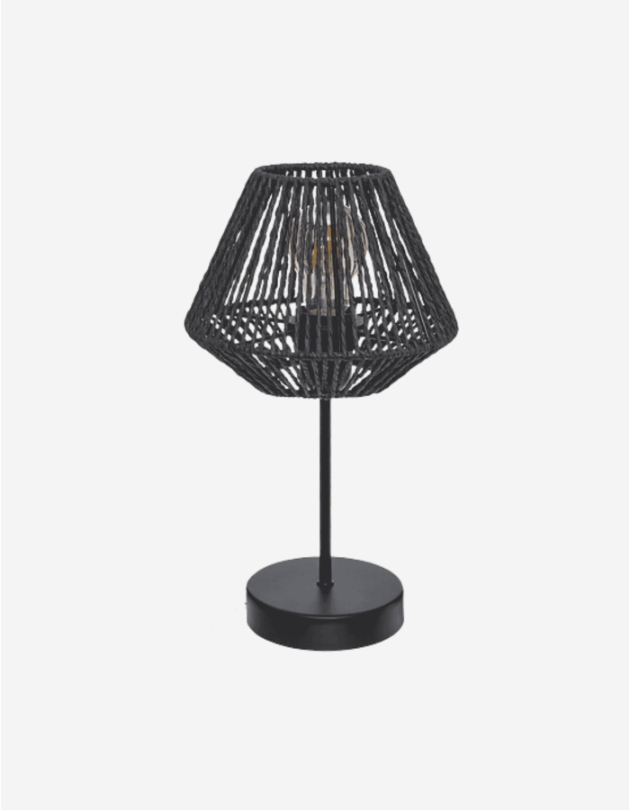 LÁMPARA "JILY" NEGRA H34CM