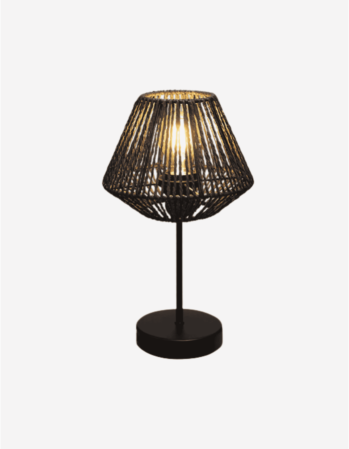 LÁMPARA "JILY" NEGRA H34CM