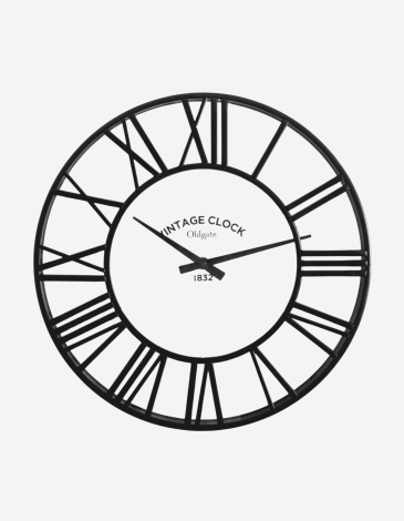 RELOJ VINTAGE NEGRO D35CM