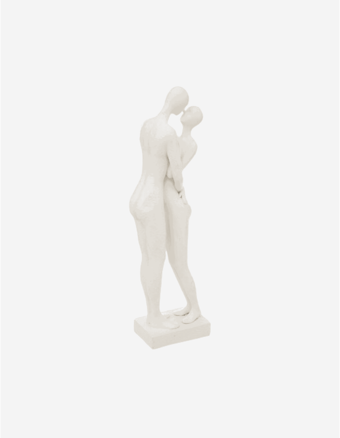ESTATUILLA "RIVI" PAREJA BLANCA H33CM