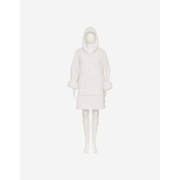 SUDADERA MANTA RIZO MARFIL
