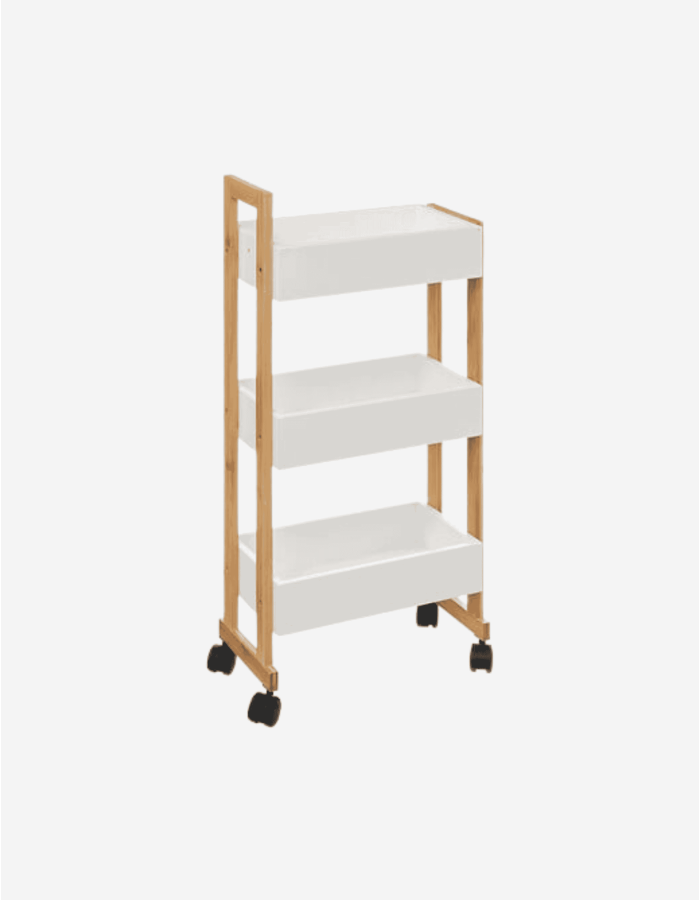 CAMARERA BLANCA 3 ALT. C/RUEDAS NATUR