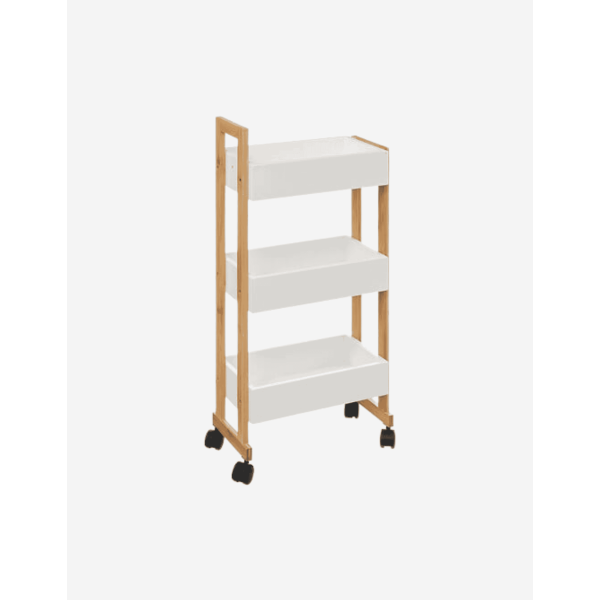 CAMARERA BLANCA 3 ALT. C/RUEDAS NATUR