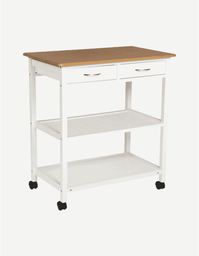 CAMARERA GRANDE DE MADERA BLANCA