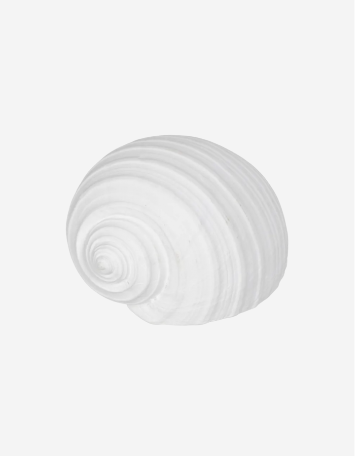 FIGURA CARACOLA BLANCO RESINA 15X11X9