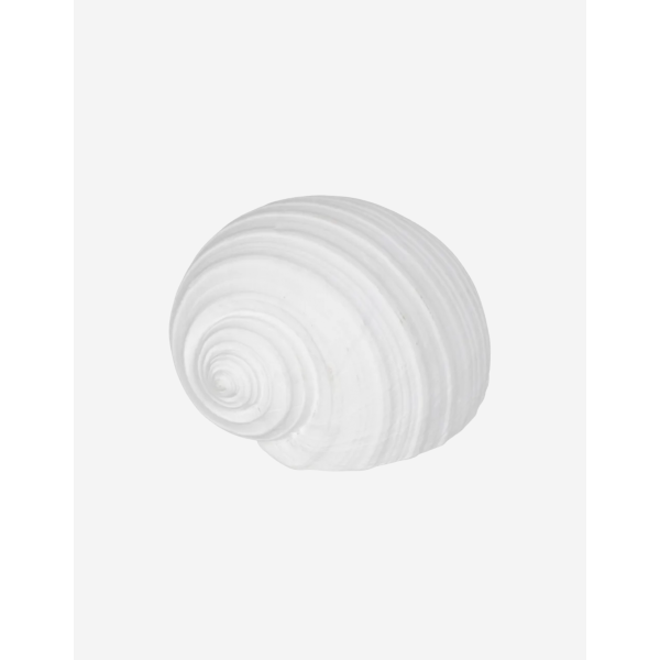 FIGURA CARACOLA BLANCO RESINA 15X11X9