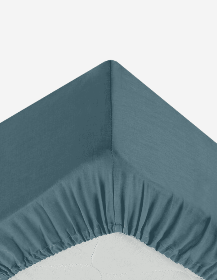 SABANA BAJERA AJUSTABLE 140X190 AZUL TORMENTA