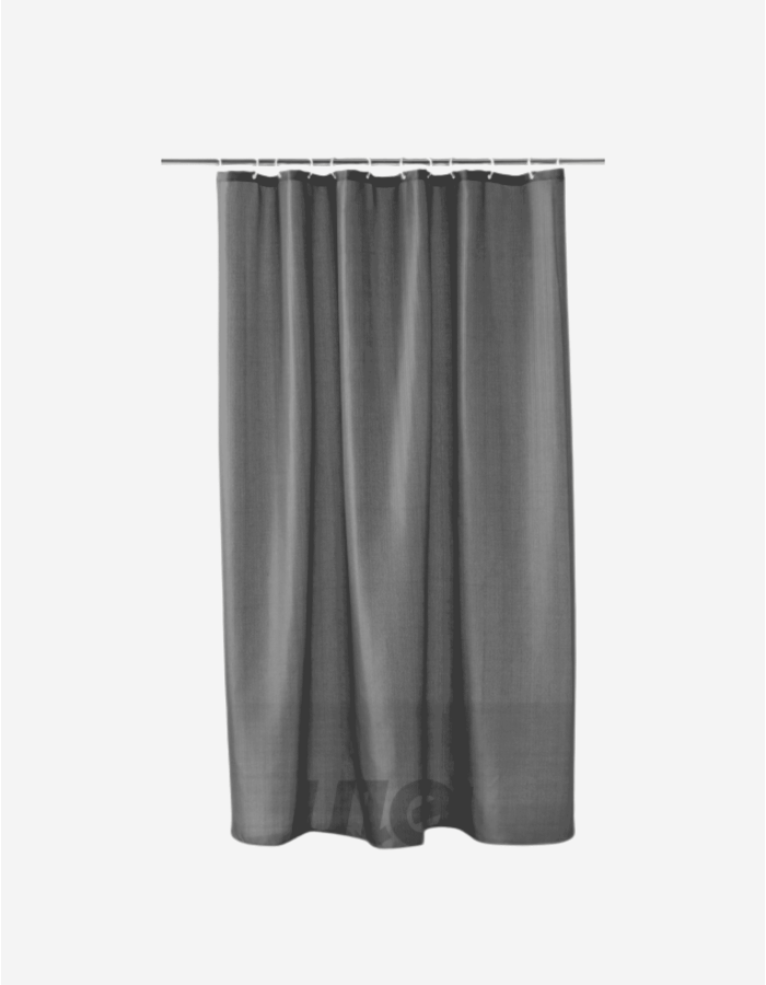 CORTINA DE DUCHA 180X200 YALINE GRIS CARBON