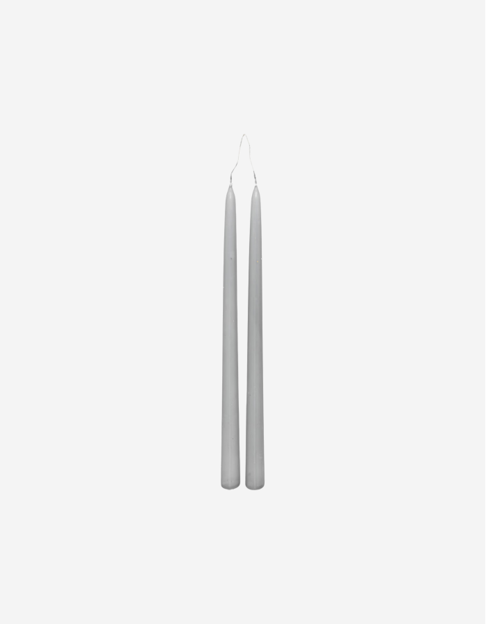 LOTE DE 2 VELAS LARGAS HUGO GRIS CLARO