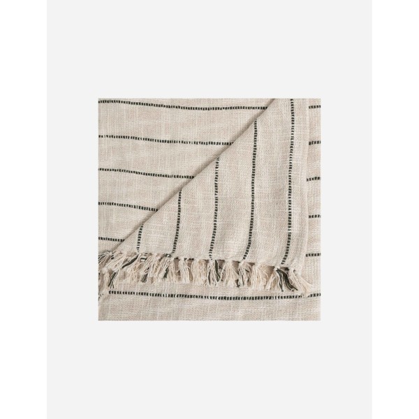 COLCHA "LUISA" RAYAS BEIGE 240X260