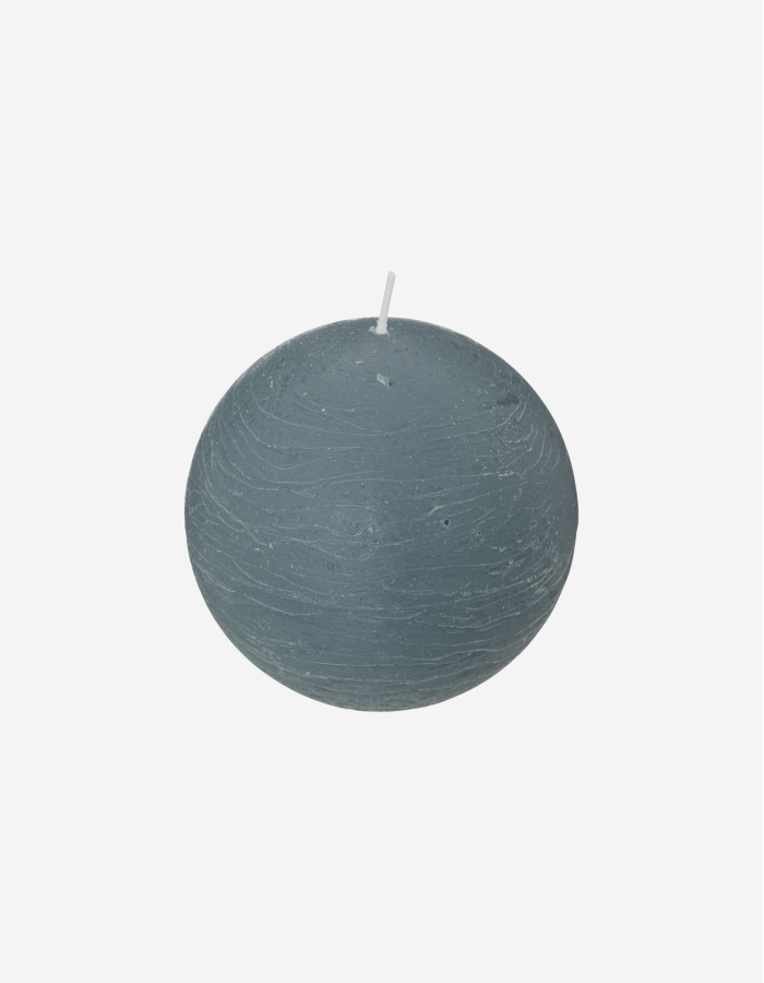 VELA BOLA OLIA D10CM AZUL TORMENTA