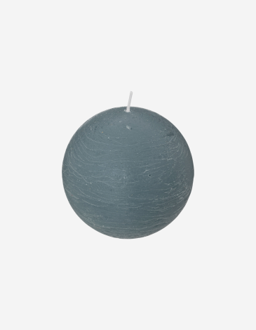 VELA BOLA OLIA D10CM AZUL TORMENTA
