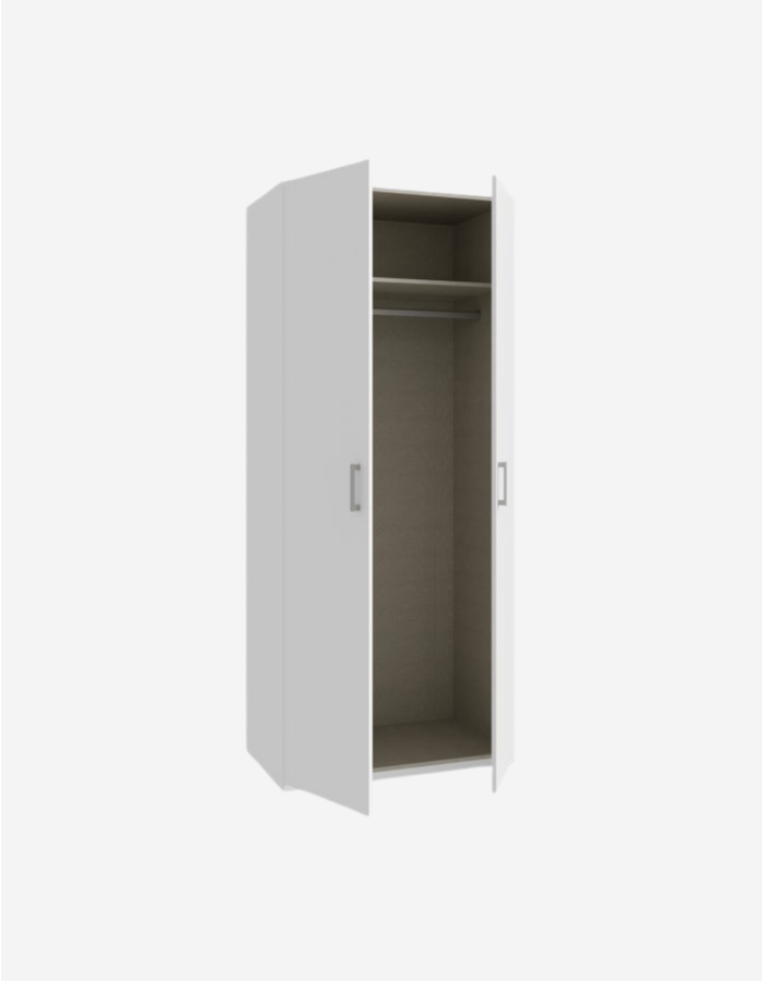 ARMARIO 2P BLANCO 90CM