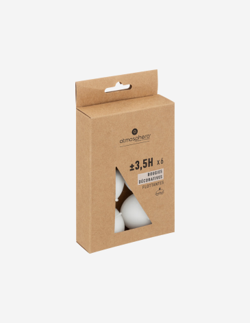 LOTE DE 6 VELAS FLOTANTES BLANCO