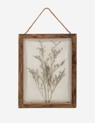 CUADRO FLORES 3D MADERA 20X25CM