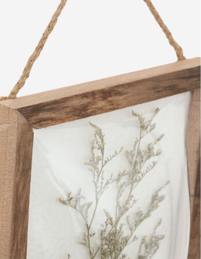 CUADRO FLORES 3D MADERA 20X25CM