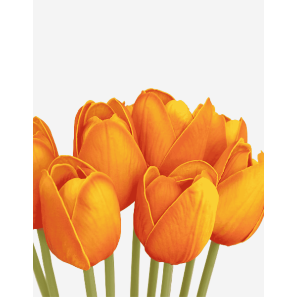 RAMO 10 TULIPANES NARANJAS