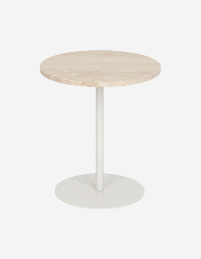MESA AUXILIAR CELEN BLANCO TRAVERTINO