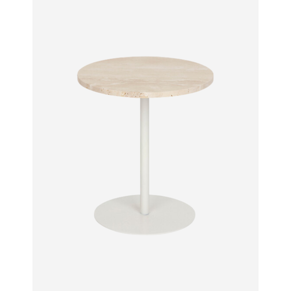 MESA AUXILIAR CELEN BLANCO TRAVERTINO