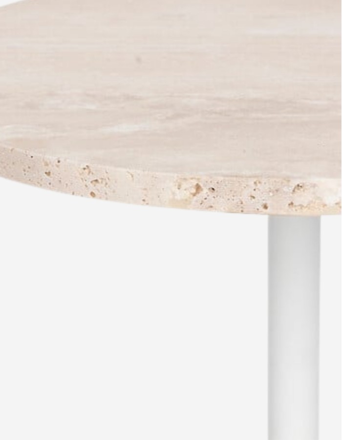 MESA AUXILIAR CELEN BLANCO TRAVERTINO