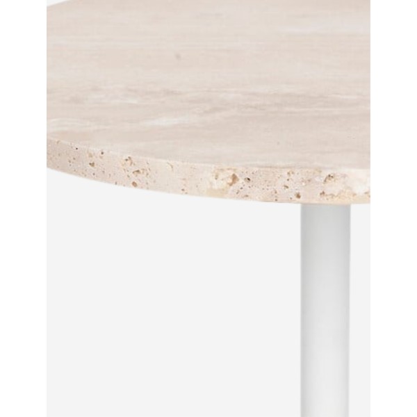 MESA AUXILIAR CELEN BLANCO TRAVERTINO