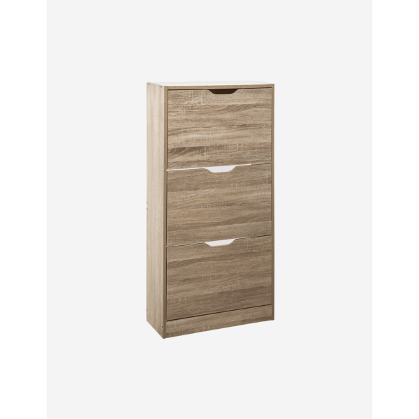 MUEBLE ZAPATERO NATURAL CON 3 CAJONES